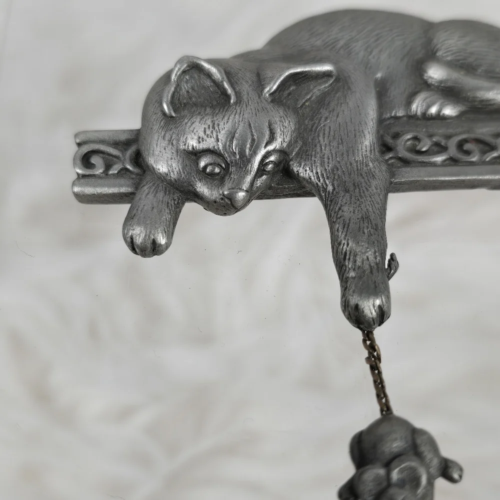 Jonette Jewelry Cat and Mouse Vintage Brooch - Picture 8 of 9